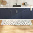 vidaXL Konyhai szőnyeg Fehér 180 x 60 cm Bársony