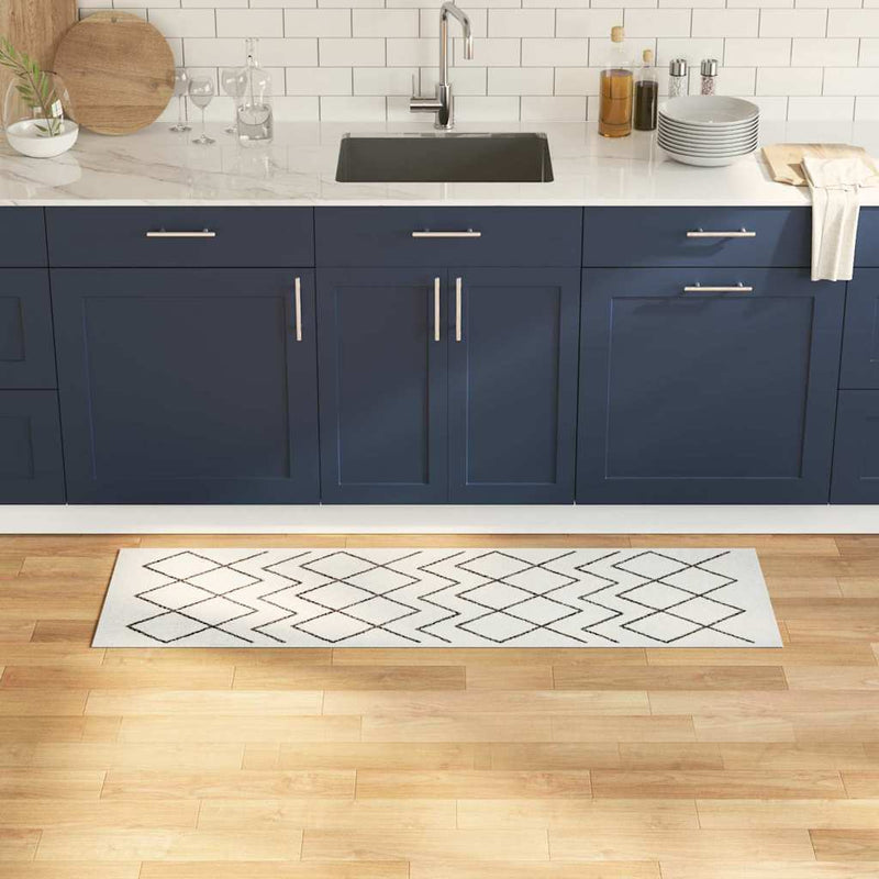 vidaXL Konyhai szőnyeg Fehér 150 x 45 cm Bársony