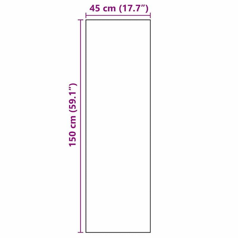 vidaXL Konyhai szőnyeg Fehér 150 x 45 cm Bársony