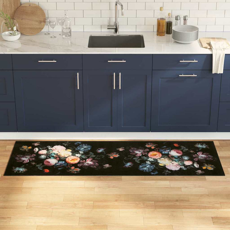 vidaXL Konyhai szőnyeg Floral Virágok 60 x 180 cm Bársony