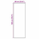 vidaXL Konyhai szőnyeg Fekete 180 x 60 cm Bársony