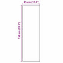 vidaXL Konyhai szőnyeg Fekete 150 x 45 cm Bársony