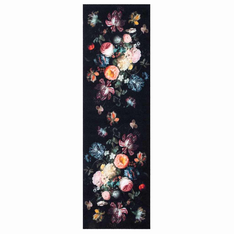 vidaXL Konyhai szőnyeg Virágos Virágok 45 x 150 cm Bársony
