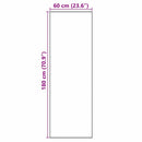 vidaXL Konyhai szőnyeg Evőeszköz Fekete 180 x 60 cm Bársony