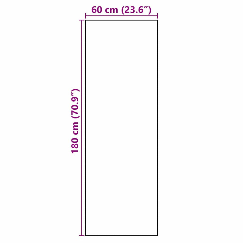 vidaXL Konyhai szőnyeg Evőeszköz Fekete 180 x 60 cm Bársony