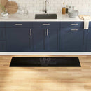 vidaXL Konyhai szőnyeg Fekete 150 x 45 cm Bársony