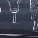 vidaXL Konyhai szőnyeg Fekete 180 x 60 cm Bársony