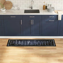 vidaXL Konyhai szőnyeg Fekete 150 x 45 cm Bársony