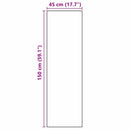 vidaXL Konyhai szőnyeg Fekete 150 x 45 cm Bársony