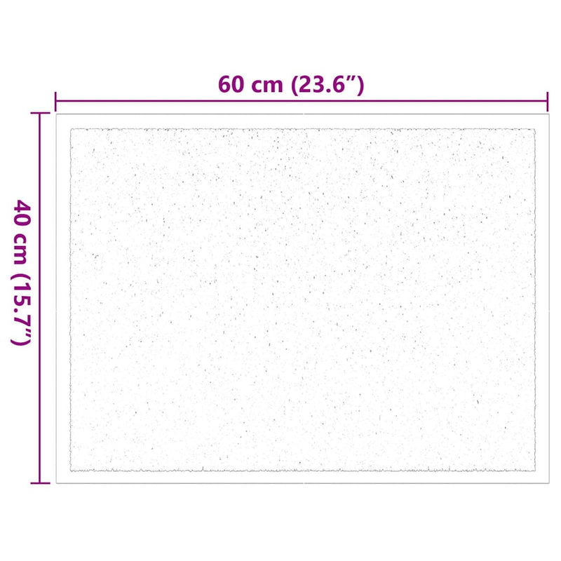 vidaXL Ajtószőnyeg Antracit 60 x 40 x 1.2 cm Mackófleece