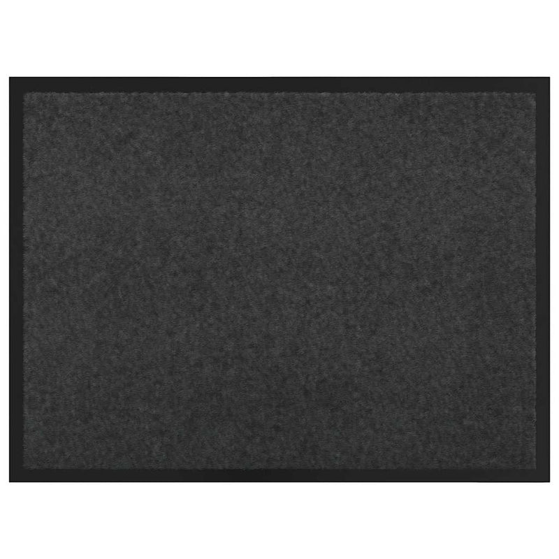 vidaXL Ajtószőnyeg Antracit 60 x 40 x 1.2 cm Mackófleece