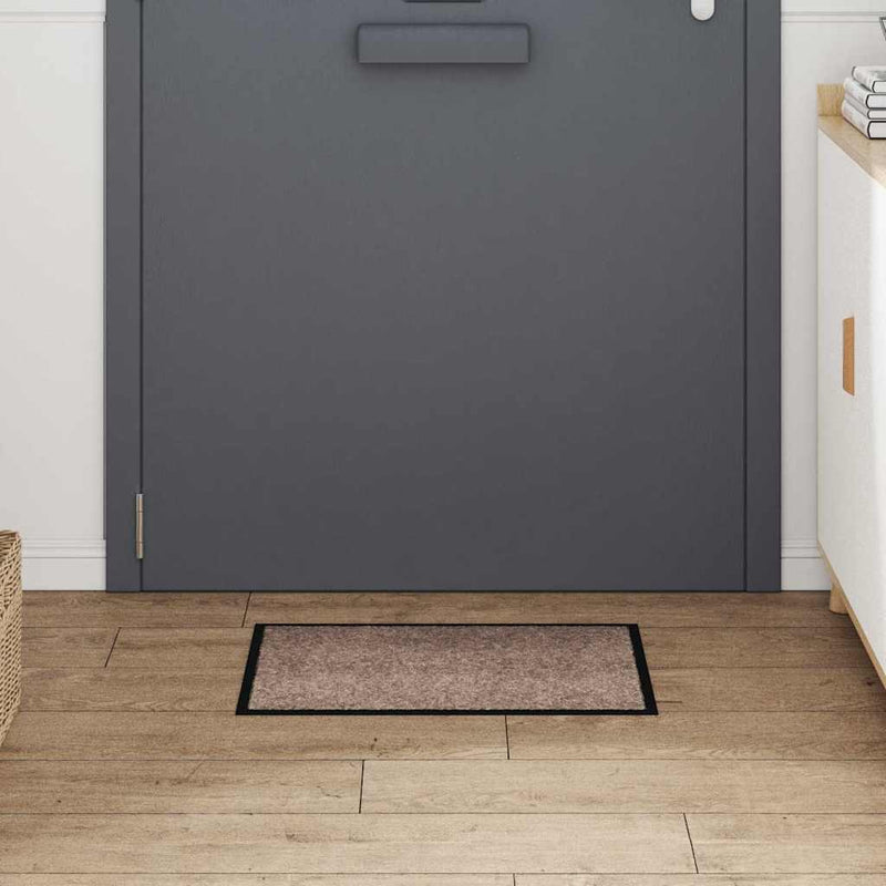 vidaXL Ajtószőnyeg Bézs 60 x 40 x 1.2 cm Mackófleece