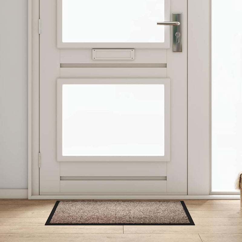 vidaXL Ajtószőnyeg Bézs 60 x 40 x 1.2 cm Mackófleece