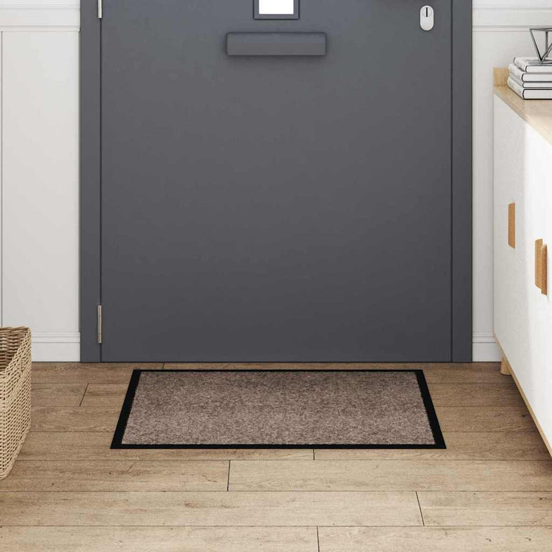 vidaXL Ajtószőnyeg Bézs 60 x 40 x 1.2 cm Mackófleece