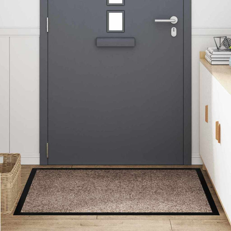 vidaXL Ajtószőnyeg Bézs 60 x 40 x 1.2 cm Mackófleece