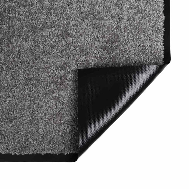 vidaXL Ajtószőnyeg Világosszürke 60 x 40 x 1.2 cm Mackófleece
