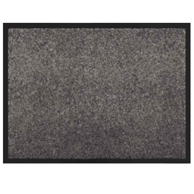 vidaXL Ajtószőnyeg Világosszürke 60 x 40 x 1.2 cm Mackófleece