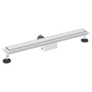 vidaXL 2 az 1-ben zuhanylefolyó Ezüst 80 cm Rozsdamentes acél 304
