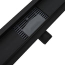 vidaXL 2 az 1-ben zuhanylefolyó Fekete 60 cm Rozsdamentes acél 304