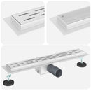 vidaXL Zuhanylefolyó vonalformával Ezüst 60 cm Rozsdamentes acél 304