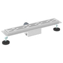 vidaXL Zuhanylefolyó vonalformával Ezüst 50 cm Rozsdamentes acél 304