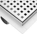 vidaXL Pöttyös zuhanylefolyó Ezüst 20 x 20 cm Rozsdamentes acél 304