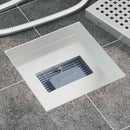vidaXL Pöttyös zuhanylefolyó Ezüst 20 x 20 cm Rozsdamentes acél 304