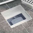 vidaXL Pöttyös zuhanylefolyó Ezüst 15 x 15 cm Rozsdamentes acél 304