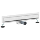 vidaXL Falon rögzített zuhanylefolyó Ezüst 60 cm Rozsdamentes acél 304
