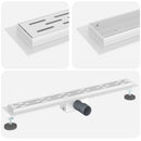 vidaXL Zuhanylefolyó vonalformával Ezüst 80 cm Rozsdamentes acél 304