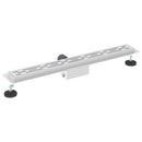 vidaXL Zuhanylefolyó vonalformával Ezüst 80 cm Rozsdamentes acél 304