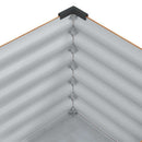 vidaXL Kerti cserép Világos Barna 100 x 45 x 90 cm Horganyzott acél