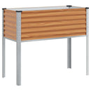 vidaXL Kerti cserép Világos Barna 100 x 45 x 90 cm Horganyzott acél