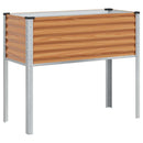 vidaXL Kerti cserép Világos Barna 100 x 45 x 90 cm Horganyzott acél