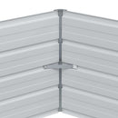 vidaXL Emelt kert ágyás Fa hatású 129 x 129 x 45 cm Horganyzott acél