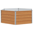 vidaXL Emelt kert ágyás Fa hatású 129 x 129 x 45 cm Horganyzott acél