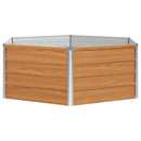 vidaXL Emelt kert ágyás Fa hatású 129 x 129 x 45 cm Horganyzott acél