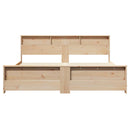 vidaXL Ágykeret fejtámlával Barna 200 x 200 cm Faanyag