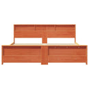 vidaXL Ágykeret fejtámlával Faggyú barna 200 x 200 cm Faanyag