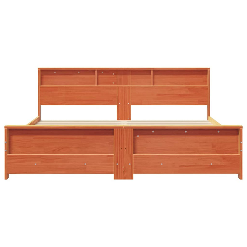 vidaXL Ágykeret fejtámlával Faggyú barna 180 x 200 cm Faanyag