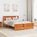 vidaXL Ágykeret fejtámlával Faggyú barna 160 x 200 cm Faanyag