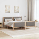 vidaXL Ágykeret fejtámlával Tópszínű 180 x 200 cm szövet