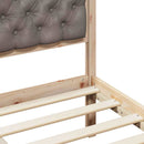 vidaXL Ágykeret fejtámlával Tópszínű 180 x 200 cm Tömör fenyőfa