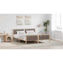 vidaXL Ágykeret fejtámlával Tópszínű 180 x 200 cm Tömör fenyőfa