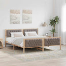 vidaXL Ágykeret fejtámlával Tópszínű 180 x 200 cm Tömör fenyőfa