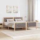 vidaXL Ágykeret fejtámlával Tópszínű 180 x 200 cm Tömör fenyőfa