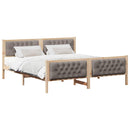 vidaXL Ágykeret fejtámlával Tópszínű 180 x 200 cm Tömör fenyőfa