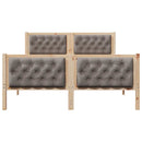 vidaXL Ágykeret fejtámlával Tópszínű 150 x 200 cm Tömör fenyőfa
