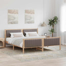 vidaXL Ágykeret fejtámlával Barna és taupe 180 x 200 cm Tömör fenyőfa
