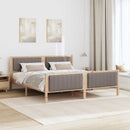 vidaXL Ágykeret fejtámlával Barna és taupe 180 x 200 cm Tömör fenyőfa